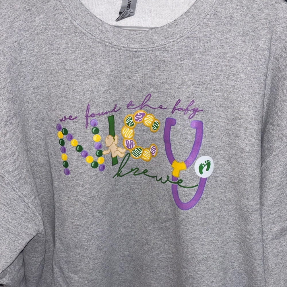 NICU Crewe Mardi Gras Crew Neck Hoodie